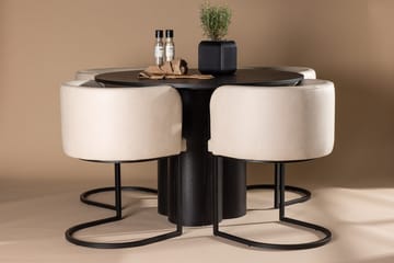 Olivia spisebord 110 cm rundt med 4 Simrishamn spisestoler - Møbler - Bord - Spisegruppe