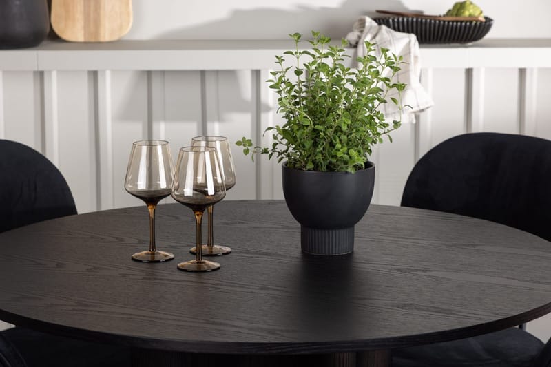 Olivia spisebord 110 cm rundt med 4 Stella spisestoler - Møbler - Bord - Spisegruppe