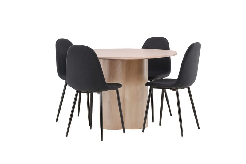 Olivia spisebord 110 cm rundt med 4 Polar spisestoler - Møbler - Bord - Spisegruppe