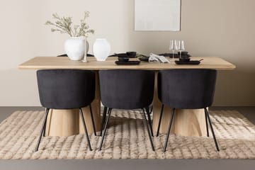 Olivia spisebord 210x100 cm med 6 Berit armstoler - Møbler - Bord - Spisegruppe