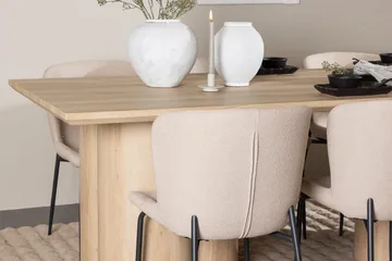 Olivia spisebord 210x100 cm med 6 Modesto spisestoler - Møbler - Bord - Spisegruppe