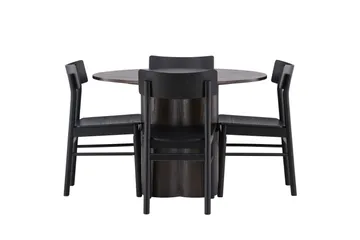 Olivia Spisegruppe + 4 stoler - Mokka - Møbler - Bord - Spisegruppe