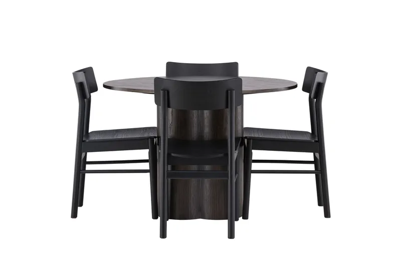 Olivia Spisegruppe + 4 stoler - Mokka - Møbler - Bord - Spisegruppe