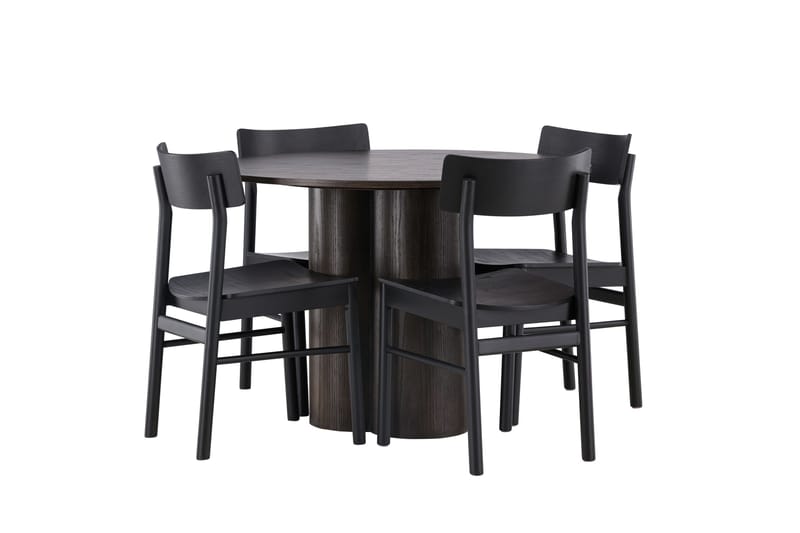 Olivia Spisegruppe + 4 stoler - Mokka - Møbler - Bord - Spisegruppe