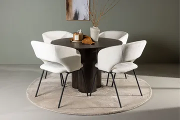 Olivia Spisegruppe 110 cm Rund med 4 Day Stoler - Mocca - Møbler - Bord - Spisegruppe