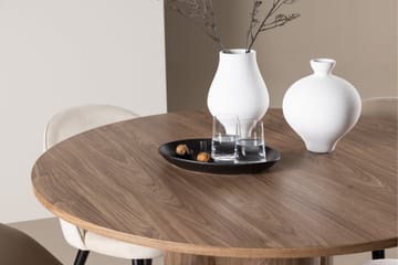 Olivia Spisegruppe 110 cm Rund med 4 Velvet stoler - Mocca/Beige - Møbler - Bord - Spisegruppe