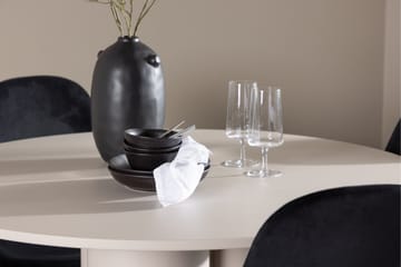 Olivia Spisegruppe 110 cm Rund med 4 Polar stoler - Beige/Svart - Møbler - Bord - Spisegruppe