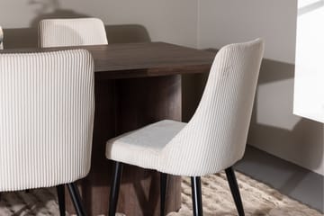 Olivia Spisegruppe 210 cm Rektangulær med 6 Leone stoler - Mocca/Beige - Møbler - Bord - Spisegruppe