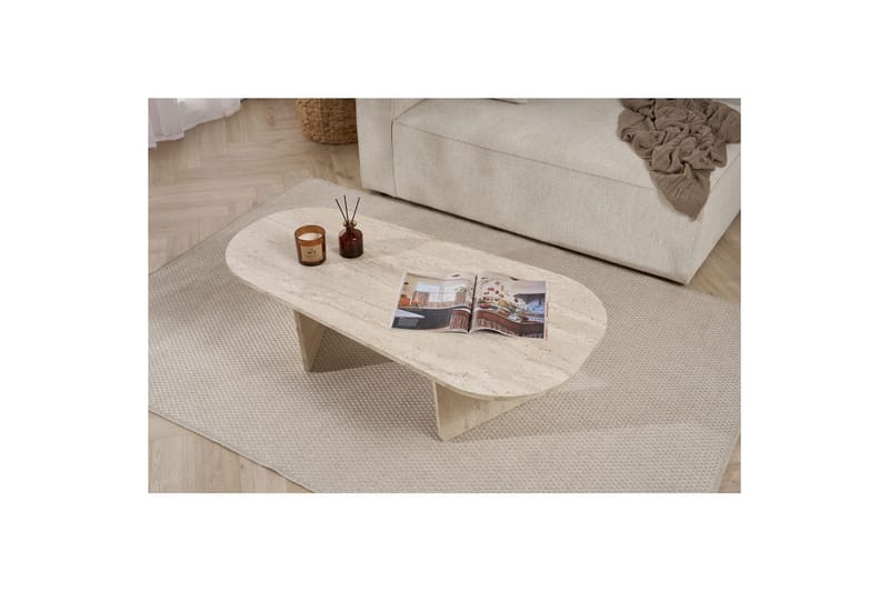 Omari Sofabord 130 cm - Beige - Møbler - Bord - Sofabord & salongbord