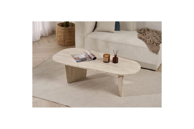 Omari Sofabord 130 cm - Beige - Møbler - Bord - Sofabord & salongbord