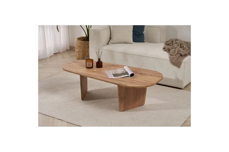 Omari Sofabord 130 cm - Brun - Møbler - Bord - Sofabord & salongbord