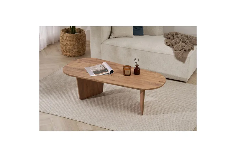 Omari Sofabord 130 cm - Brun - Møbler - Bord - Sofabord & salongbord