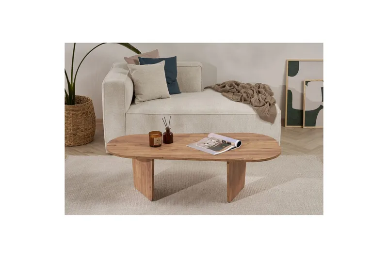 Omari Sofabord 130 cm - Brun - Møbler - Bord - Sofabord & salongbord