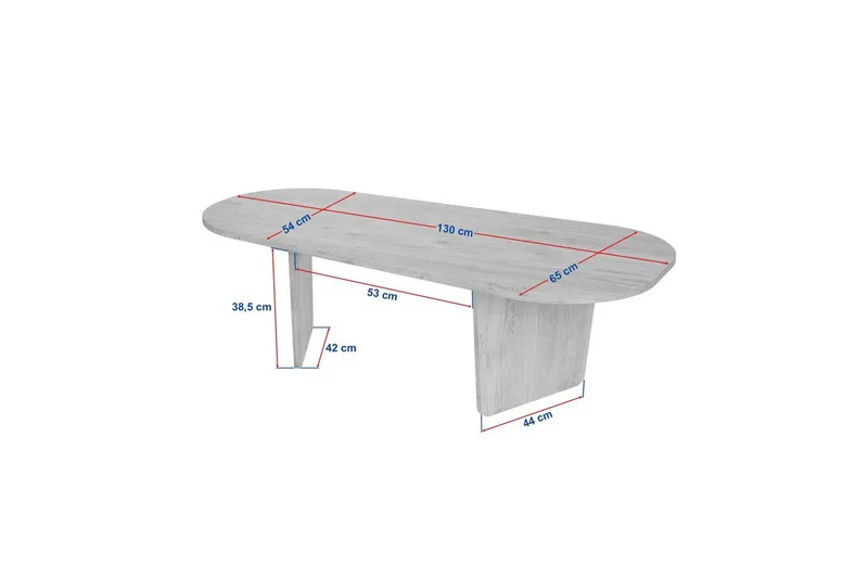 Omari Sofabord 130 cm - Eik - Møbler - Bord - Sofabord & salongbord