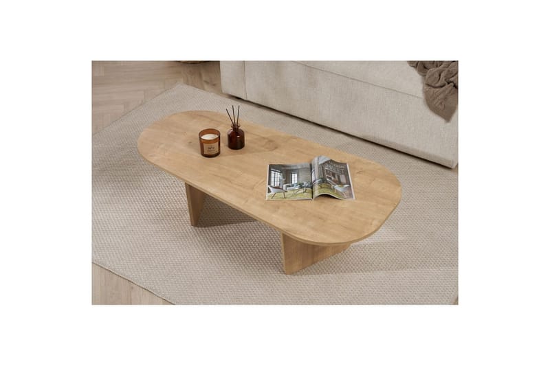 Omari Sofabord 130 cm - Eik - Møbler - Bord - Sofabord & salongbord