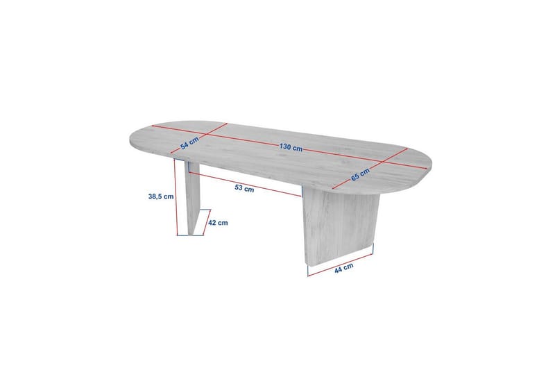 Omari Sofabord 130 cm - Svart - Møbler - Bord - Sofabord & salongbord