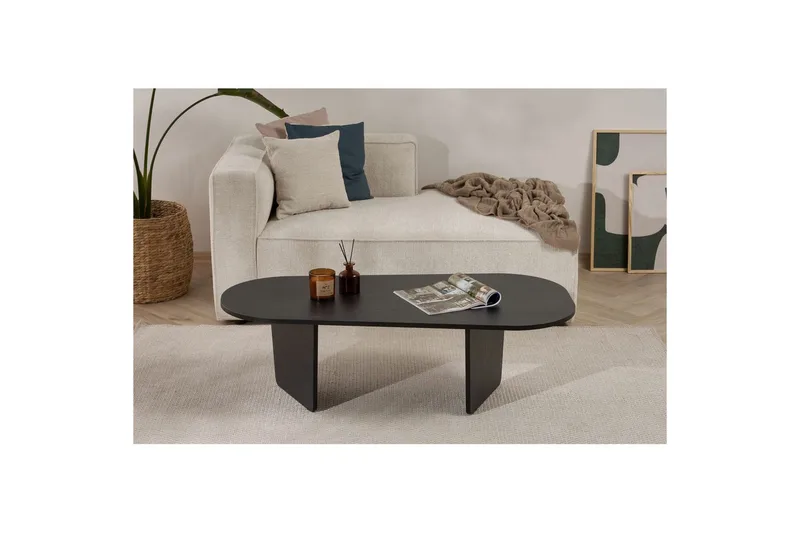 Omari Sofabord 130 cm - Svart - Møbler - Bord - Sofabord & salongbord