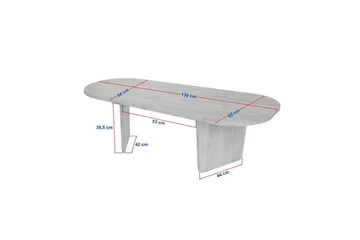 Omari Sofabord 130 cm - Valnøtt - Møbler - Bord - Sofabord & salongbord