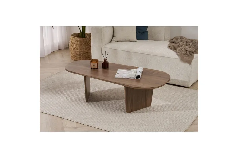 Omari Sofabord 130 cm - Valnøtt - Møbler - Bord - Sofabord & salongbord