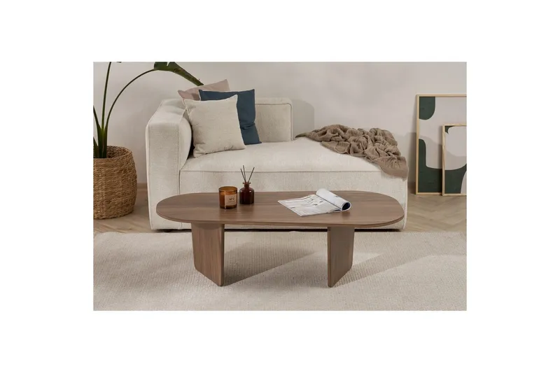 Omari Sofabord 130 cm - Valnøtt - Møbler - Bord - Sofabord & salongbord