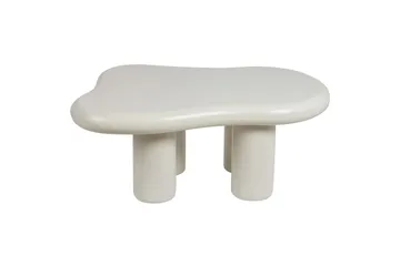 Ondle Asymmetrisk Salongbord 92 cm i Tre med Organisk Form - Hvit - Møbler - Bord - Sofabord & salongbord