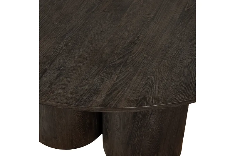 Oona Rundt Spisebord 140 cm med Tre- og Valnøttutseende - Brun - Møbler - Bord - Spisebord & kjøkkenbord
