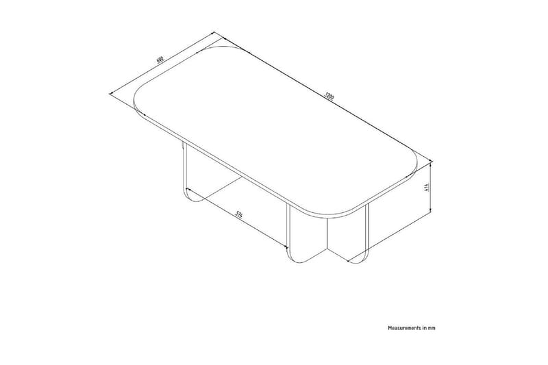 Orin Sofabord 120 cm - Mørkfarget tre - Møbler - Bord - Sofabord & salongbord