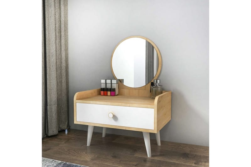 Orlinor Sminkebord 60 cm - Hvit/Blå - Møbler - Bord - Sminkebord & toalettbord