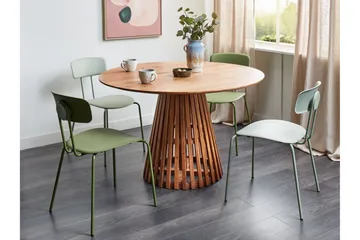 Ortelle Spisebord 120 cm Rund - Mørkebrun - Møbler - Bord - Spisebord & kjøkkenbord