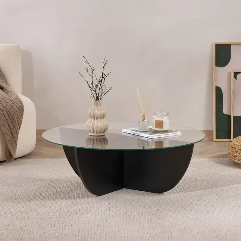 Orwin Sofabord 90 cm - Mørkebrun - Møbler - Bord - Sofabord & salongbord