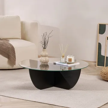 Orwin Sofabord 90 cm - Mørkebrun - Møbler - Bord - Sofabord & salongbord