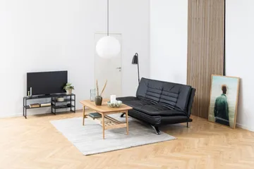 Oscarvik Rektangulært Sofabord med Skuffer og Hylle i Eik - Brun - Møbler - Bord - Sofabord & salongbord