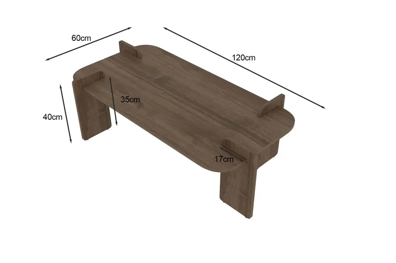Osmiric sofabord 120 cm rektangulært - Valnøtt - Møbler - Bord - Sofabord & salongbord