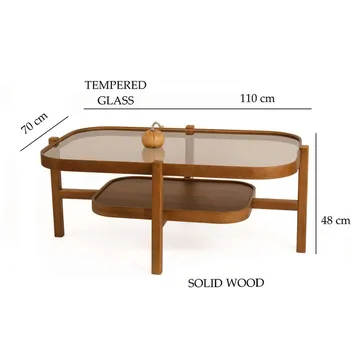 Ostrin Sofabord 110 cm - Mørkebrun - Møbler - Bord - Sofabord & salongbord