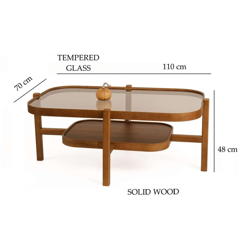 Ostrin Sofabord 110 cm - Mørkebrun - Møbler - Bord - Sofabord & salongbord