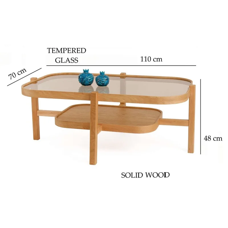 Ostrin Sofabord 110 cm - Natur - Møbler - Bord - Sofabord & salongbord
