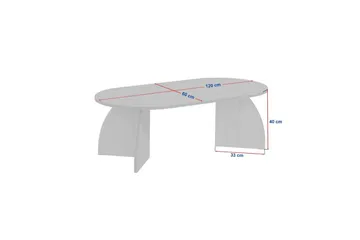 Osyra Sofabord 120 cm - Svart - Møbler - Bord - Sofabord & salongbord