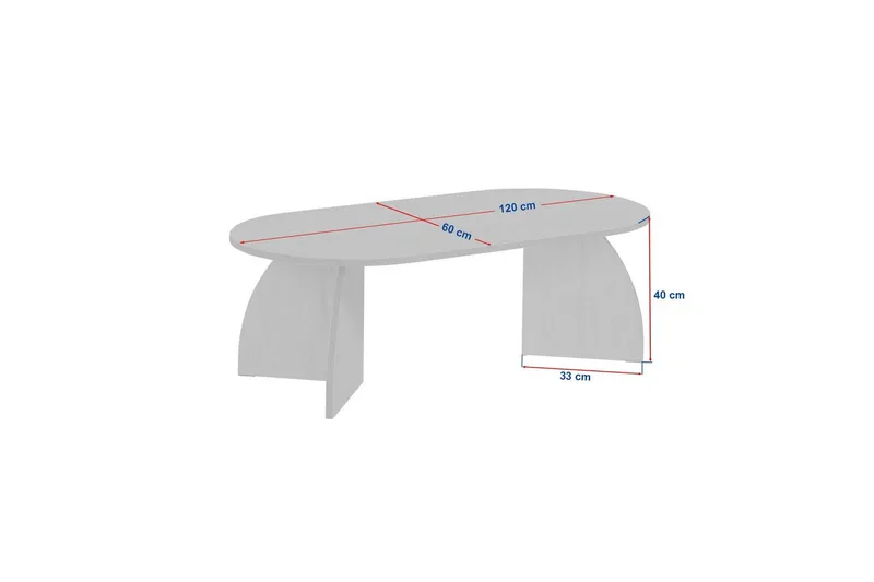 Osyra Sofabord 120 cm - Svart - Møbler - Bord - Sofabord & salongbord