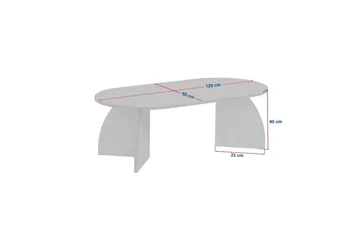 Osyra Sofabord 120 cm - Travertin - Møbler - Bord - Sofabord & salongbord