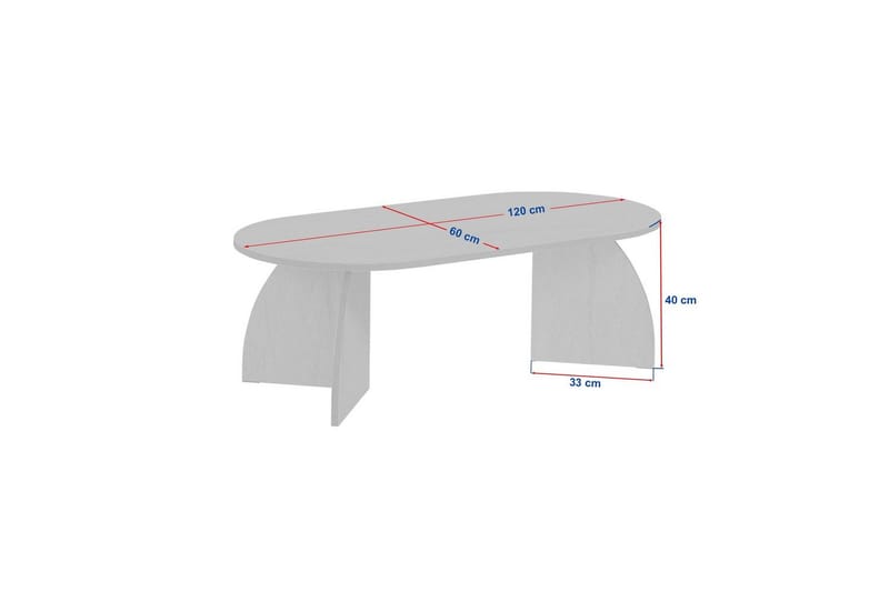 Osyra Sofabord 120 cm - Travertin - Møbler - Bord - Sofabord & salongbord