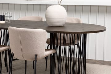 Oval matgrupp Venture Home Beige Mocka 4st - Møbler - Bord - Spisegruppe