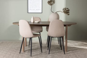 Oval matgrupp Venture Home Beige Natur 4st - Møbler - Bord - Spisegruppe