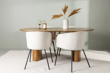 Oval matgrupp Venture Home Beige Natur 4st - Møbler - Bord - Spisegruppe