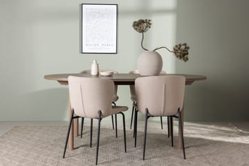 Oval matgrupp Venture Home Beige Natur 4st - Møbler - Bord - Spisegruppe