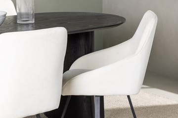 Oval matgrupp Venture Home Beige Svart 4st - Møbler - Bord - Spisegruppe