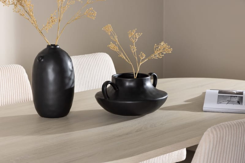 Oval matgrupp Venture Home Beige Vitputsad 4st - Møbler - Bord - Spisegruppe