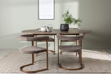 Oval matgrupp Venture Home Brun Natur 4st - Møbler - Bord - Spisegruppe