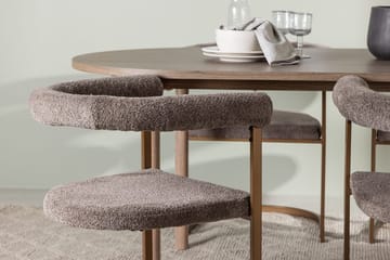Oval matgrupp Venture Home Brun Natur 4st - Møbler - Bord - Spisegruppe