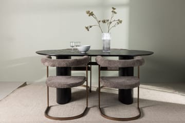 Oval matgrupp Venture Home Brun Svart 4st - Møbler - Bord - Spisegruppe
