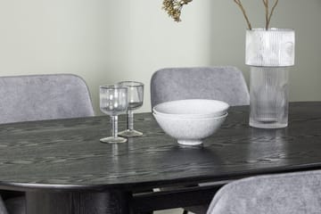 Oval matgrupp Venture Home Grå Svart 4st - Møbler - Bord - Spisegruppe